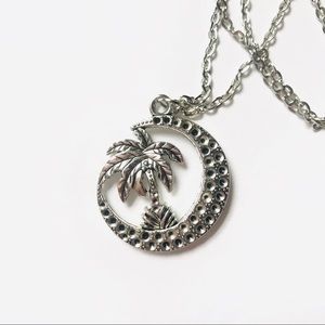 Silver Palm Tree Necklace